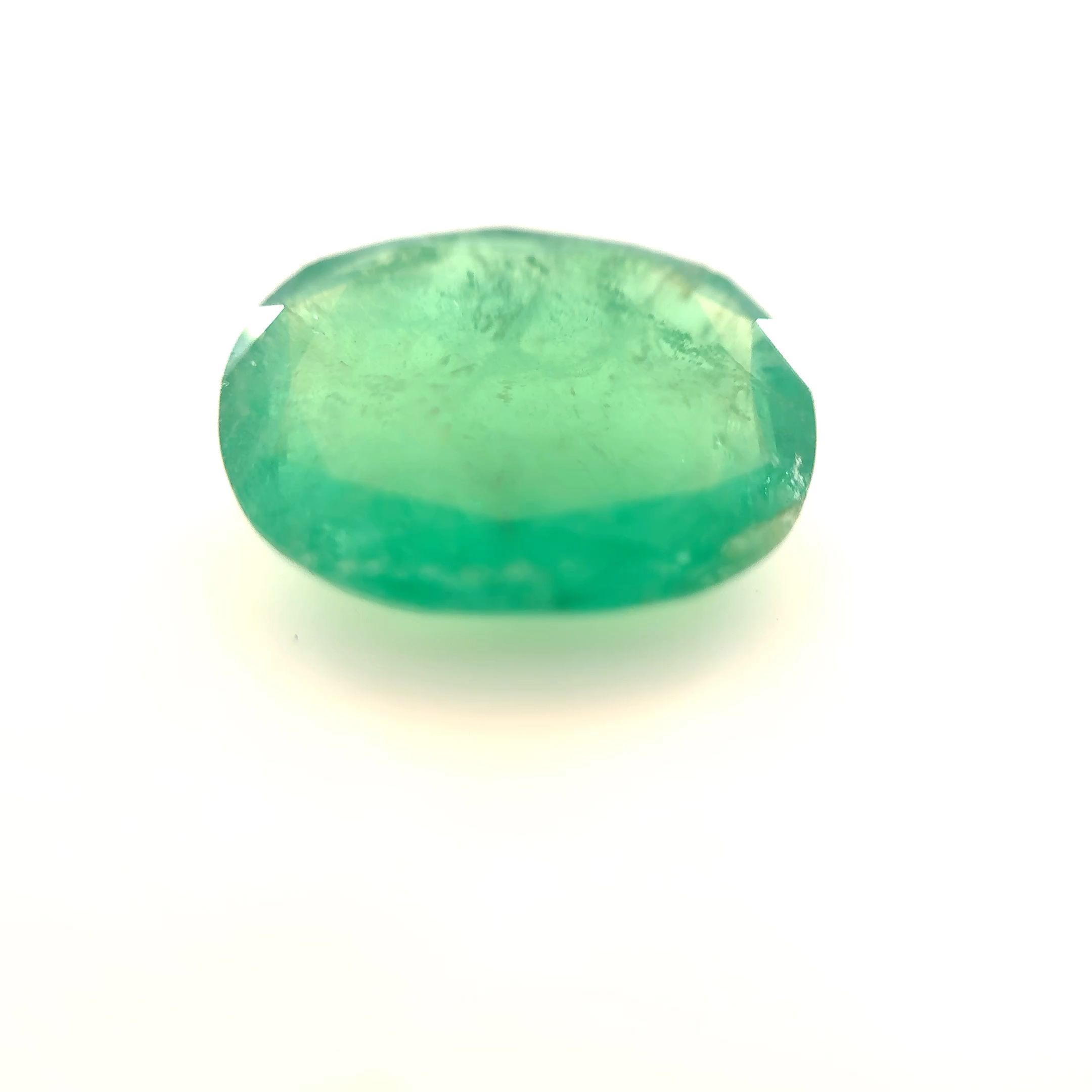 Szmaragd 5,79 ct, zielony, szlif owalny