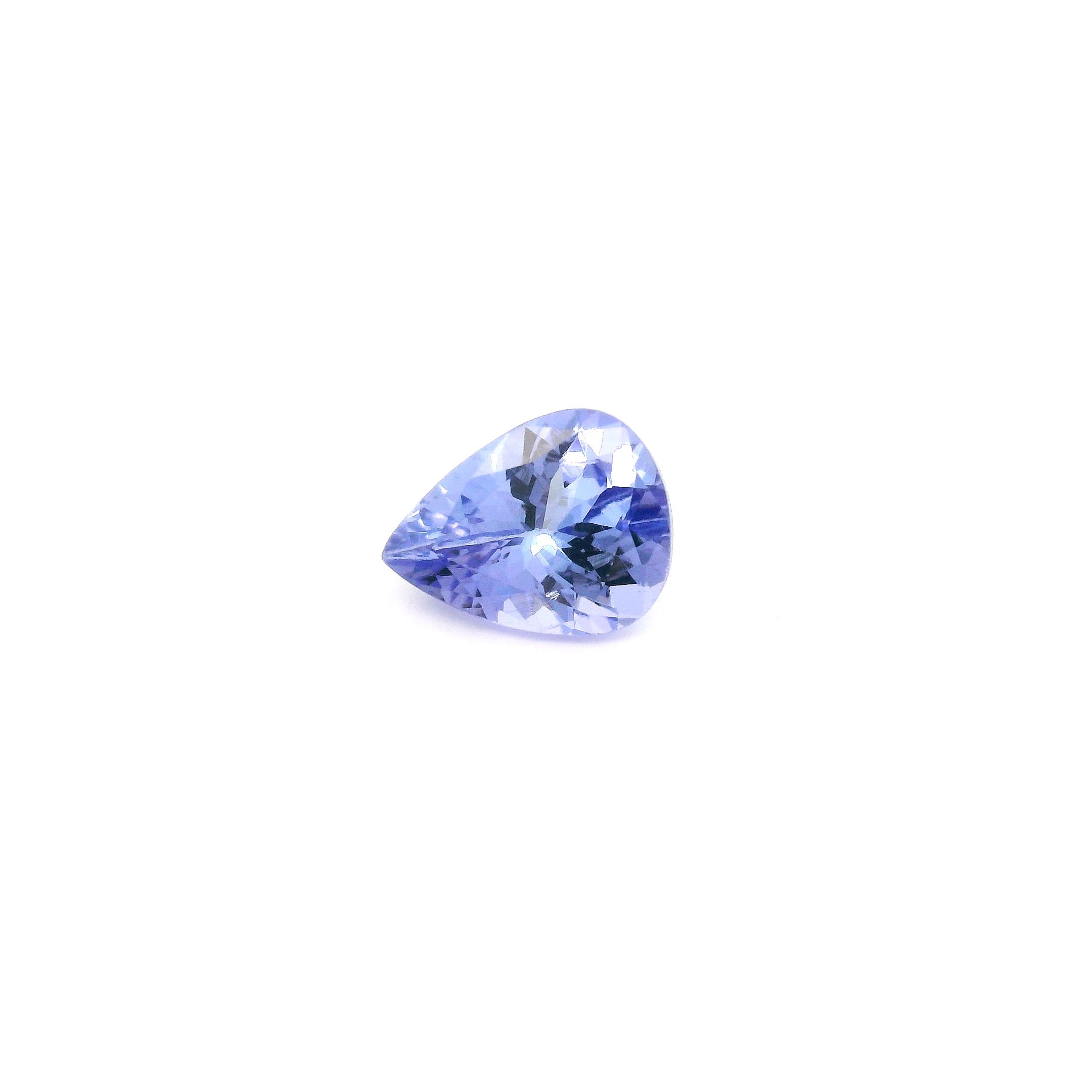 Tanzanit 1,68 ct, niebieski, szlif gruszka