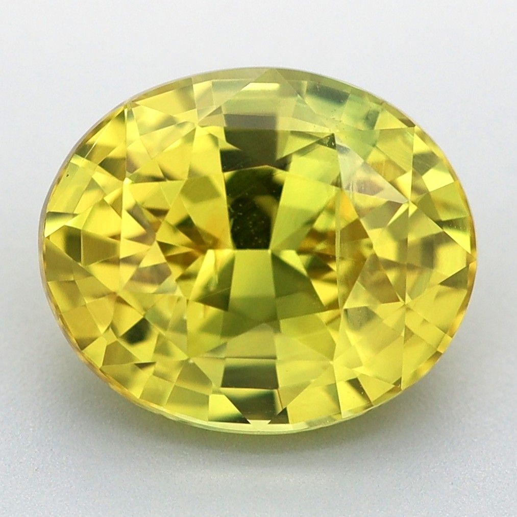 Szafir 2,60 ct, żółty, szlif owalny