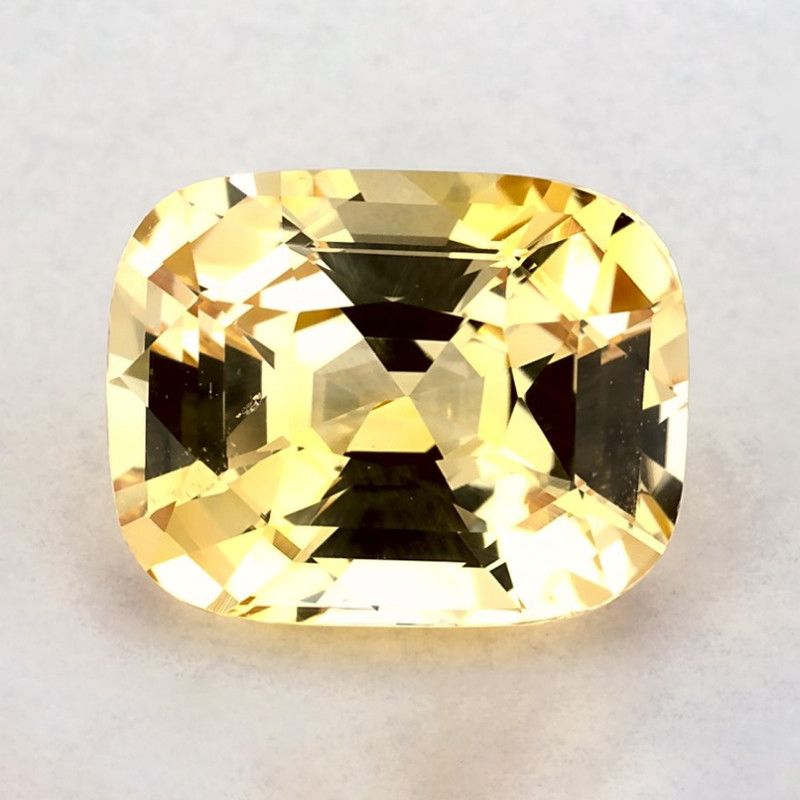 Szafir 4,73 ct, żółty, szlif cushion
