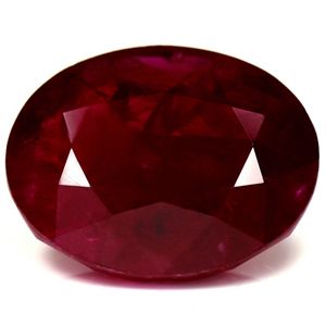 Rubin 5,74 ct, czerwony, szlif owalny