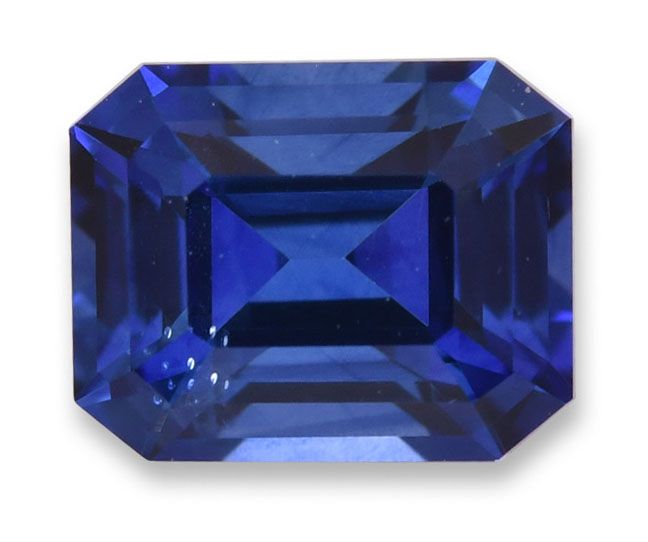Szafir 1,35 ct, niebieski, szlif szmaragdowy