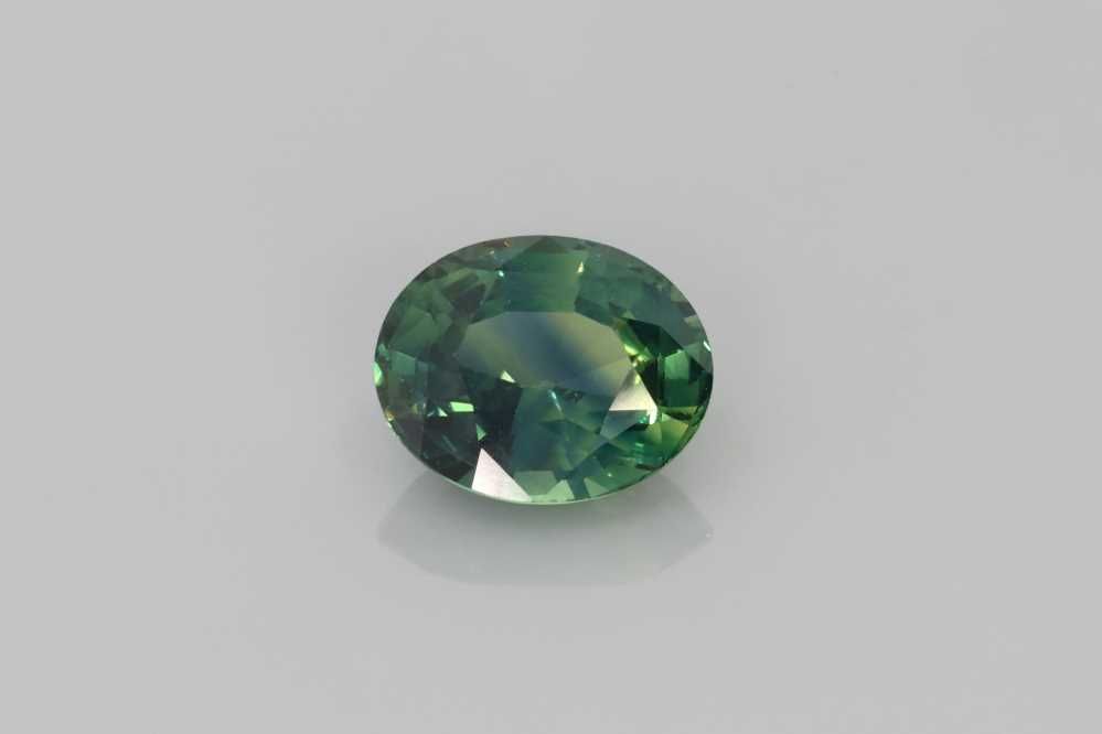 2.06 Carat Vivid Teal Oval Sapphire