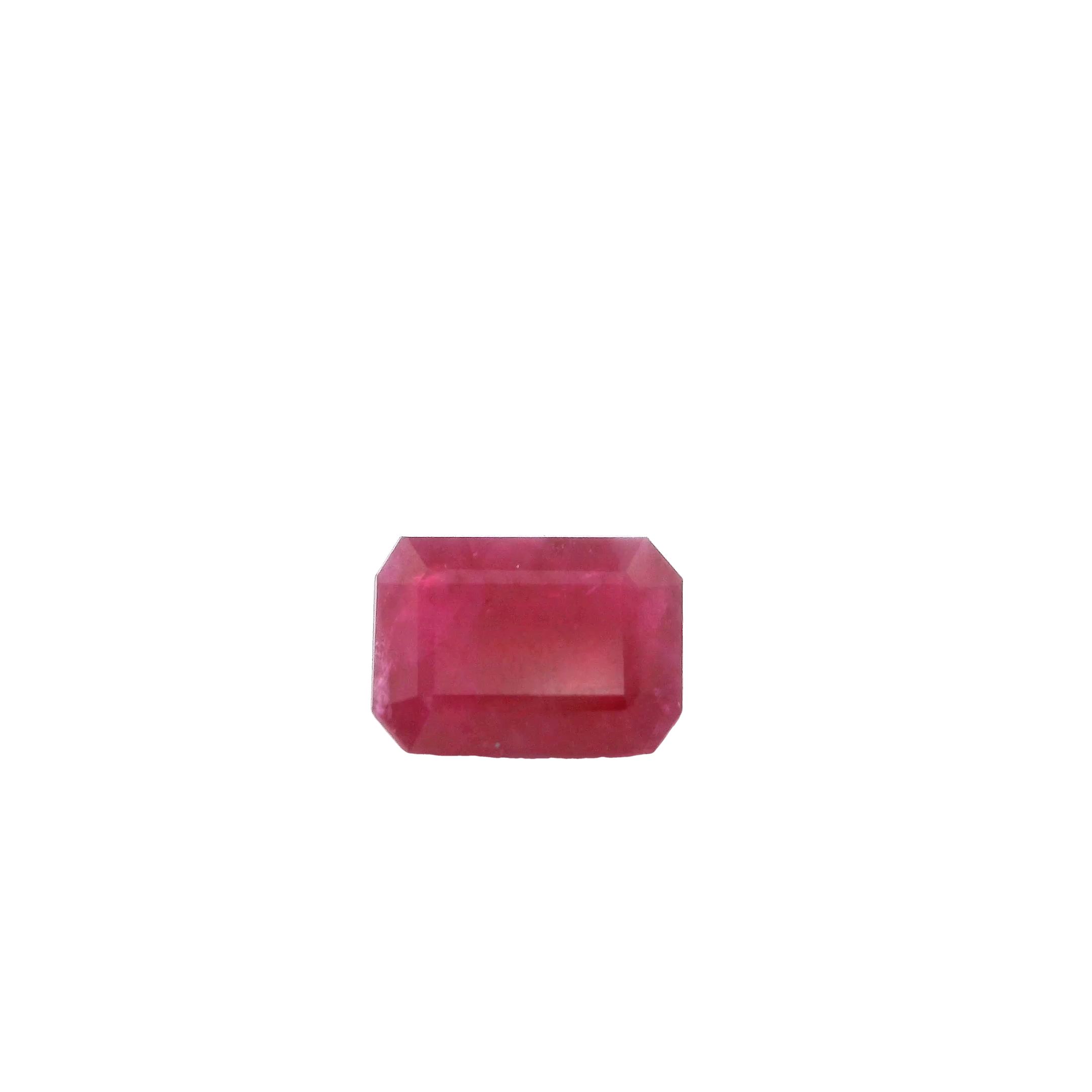 RUBY FACETED 1.36ct RED DEEP RED MI MOZAMBIQUE HEATED
