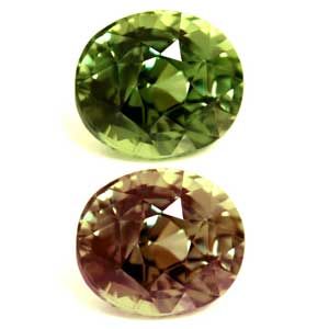 Aleksandryt 1,69 ct, zielony, szlif owalny