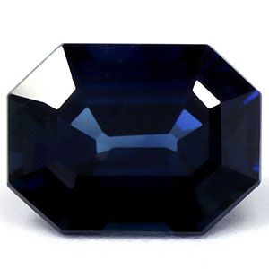 Szafir 2,42 ct, niebieski, szlif szmaragdowy