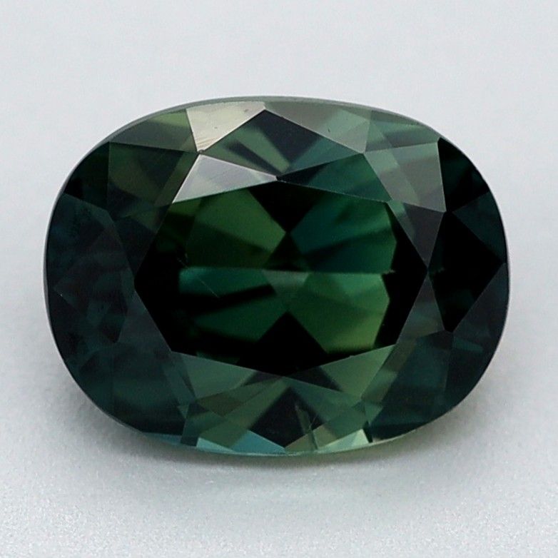 1.06 Carat Teal Cushion Sapphire