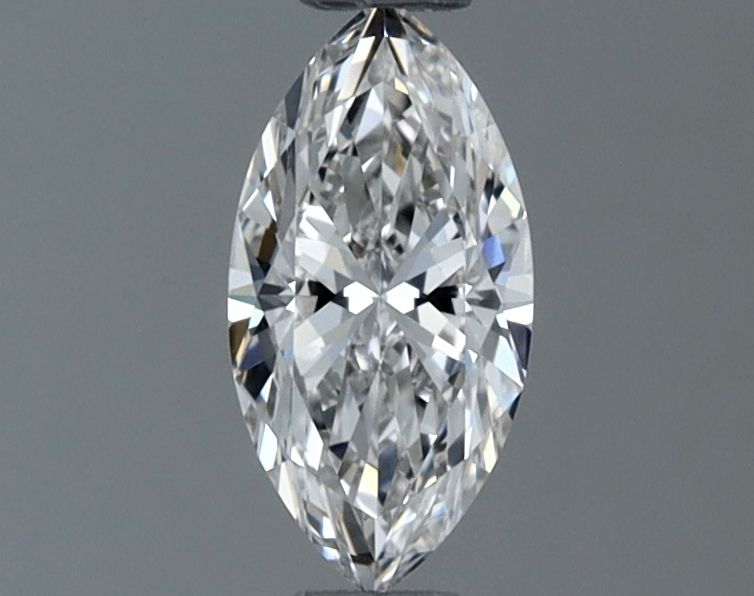 0.5-carat marquise diamond with G color, Fair cut, and VVS2 clarity.
