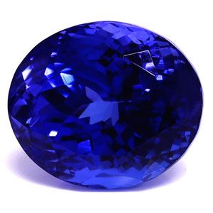 Tanzanit 9,74 ct, niebieski, szlif owalny