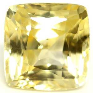 Szafir 2,06 ct, żółty, szlif cushion