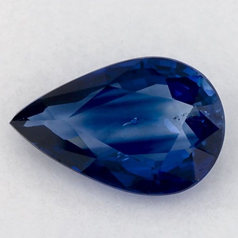 Szafir 1,07 ct, niebieski, szlif gruszka