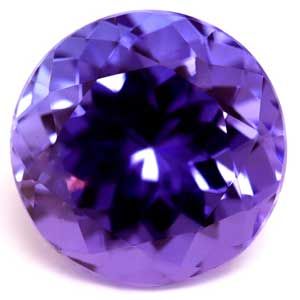 Tanzanit 1,71 ct, niebieski, szlif okrągły