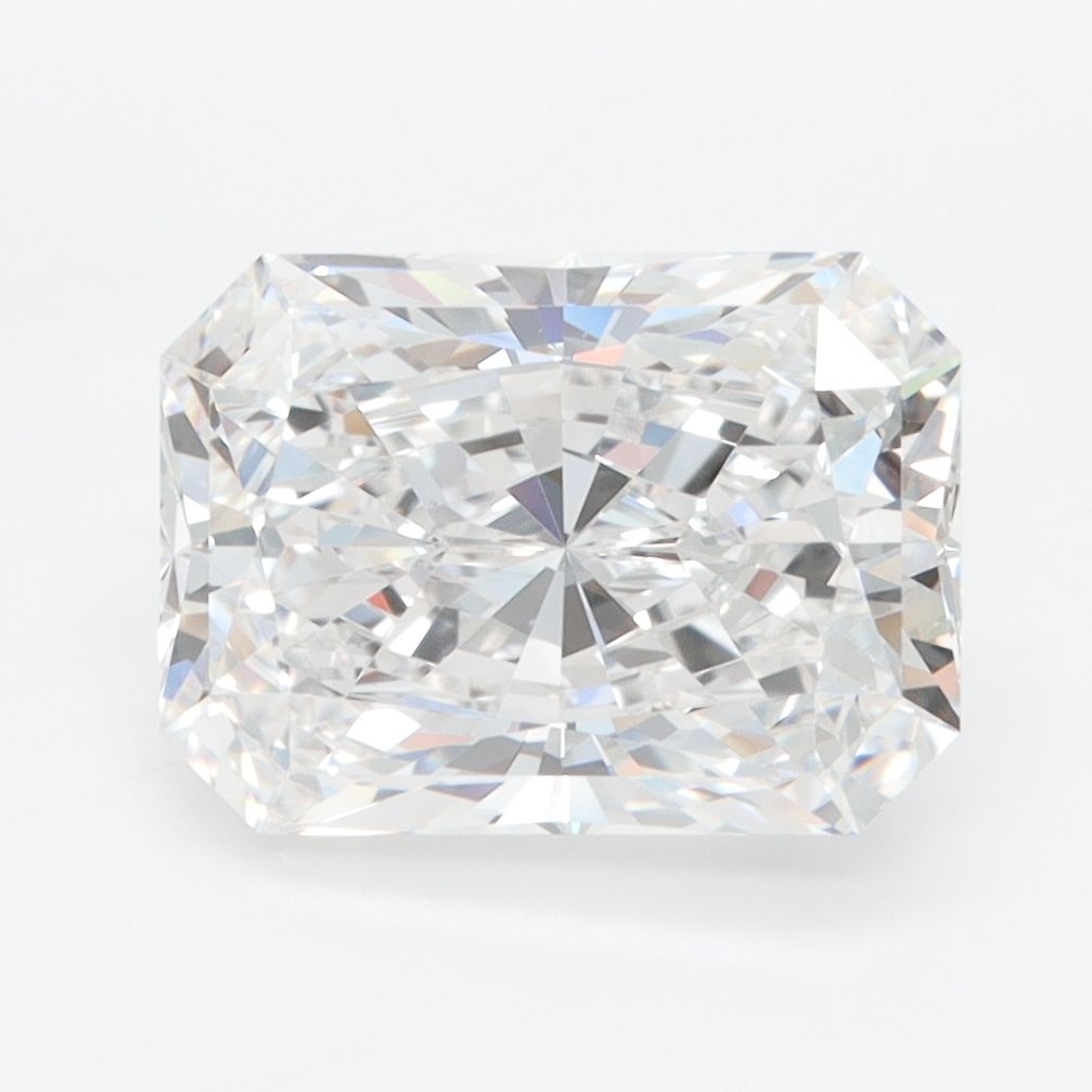 3.1-carat radiant diamond with D color, null cut, and VVS1 clarity.