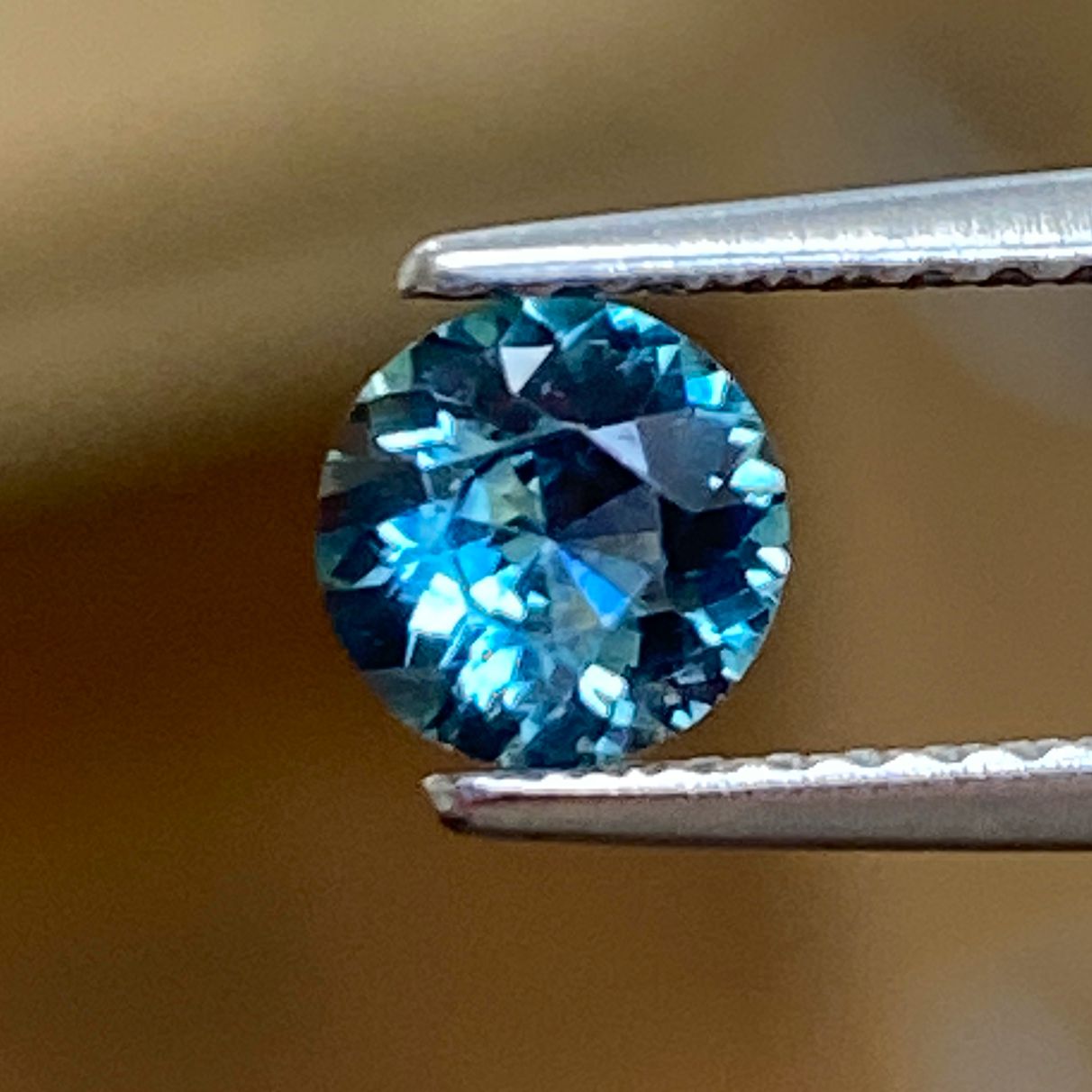 SAPPHIRE FACETED 0.55ct GREEN Blue Green EC UNITEDSTATES HEATED