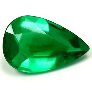Szmaragd 1,64 ct, zielony, szlif gruszka