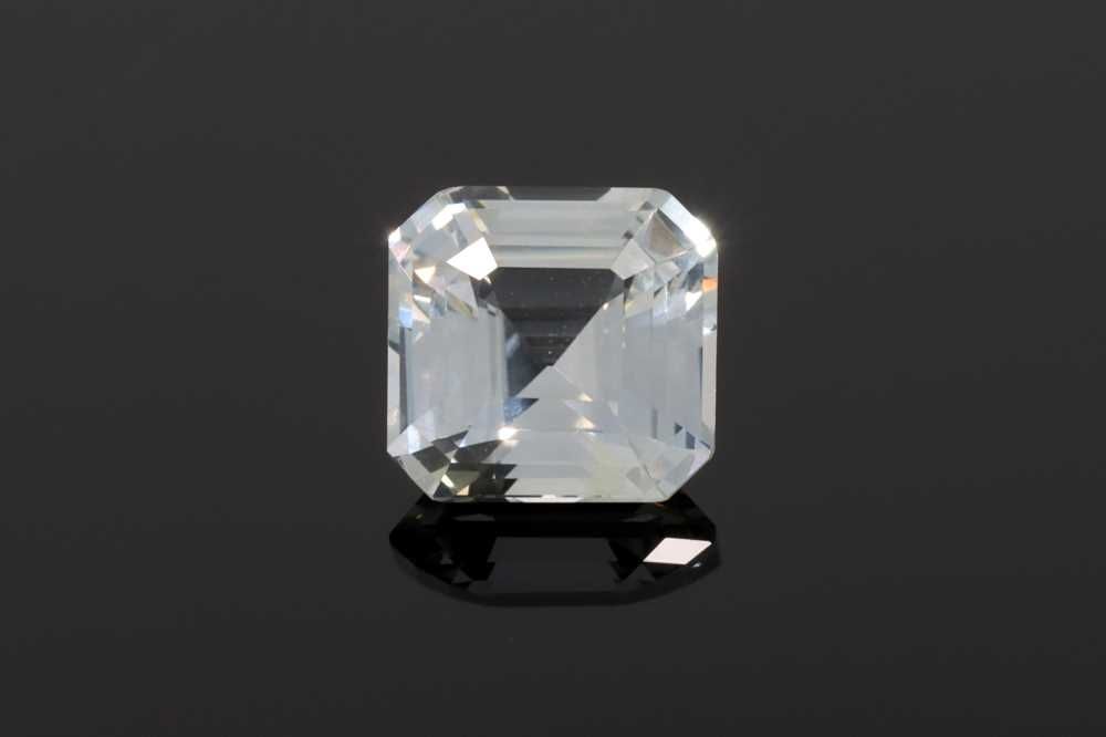 Szafir 2,07 ct, biały, szlif asscher