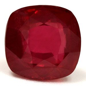 Rubin 4,07 ct, czerwony, szlif cushion