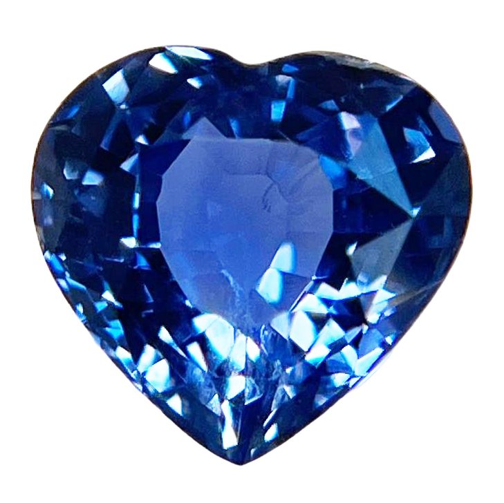 Szafir 3,05 ct, niebieski, szlif serce
