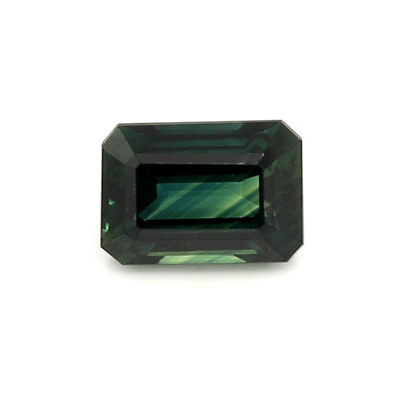 Szafir 1,34 ct, morski, szlif szmaragdowy