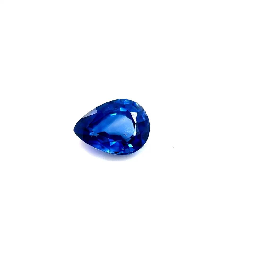 Szafir 2,12 ct, niebieski, szlif gruszka
