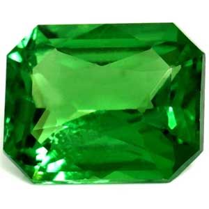 Granat 1,18 ct, zielony, szlif szmaragdowy