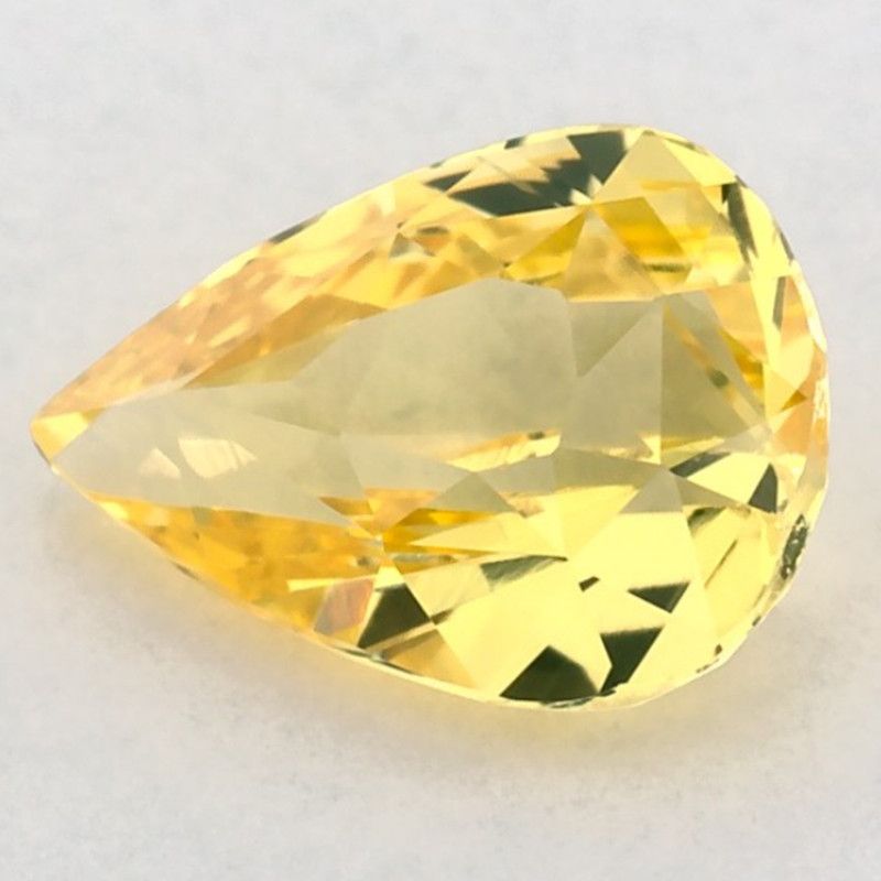 Szafir 1,04 ct, żółty, szlif gruszka