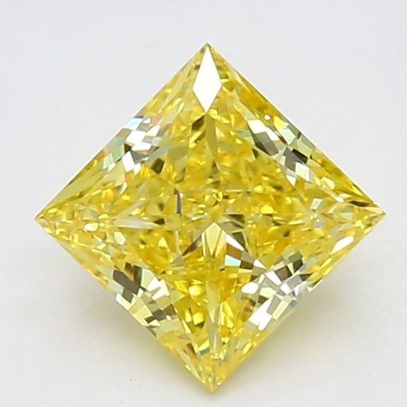 0.71 CT Fancy Vivid Yellow PRINCESS