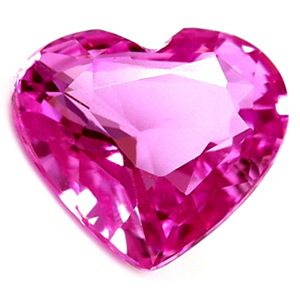 Szafir 1,04 ct, różowy, szlif serce