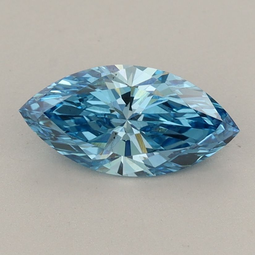 0.89 CT Fancy Vivid Blue MARQUISE