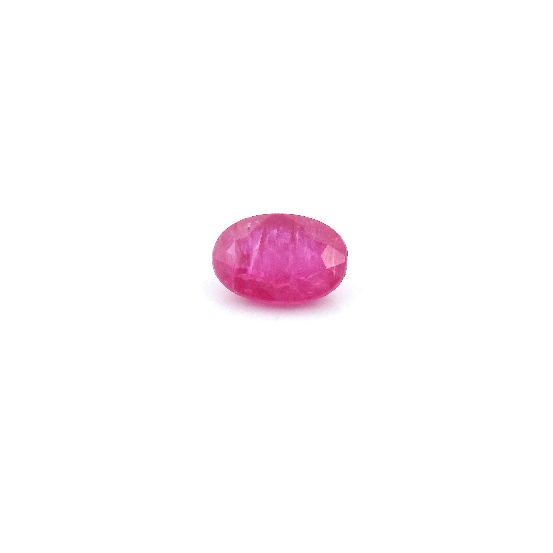 RUBY FACETED 0.64ct RED Medium Intense MI MOZAMBIQUE HEATED