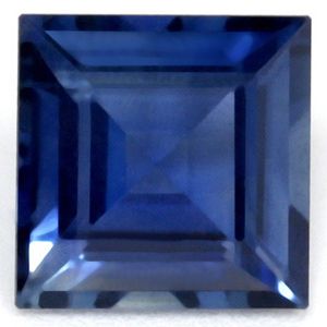 Szafir 1,00 ct, niebieski, szlif kwadratowy