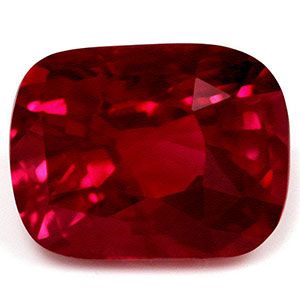 Rubin 4,07 ct, czerwony, szlif cushion