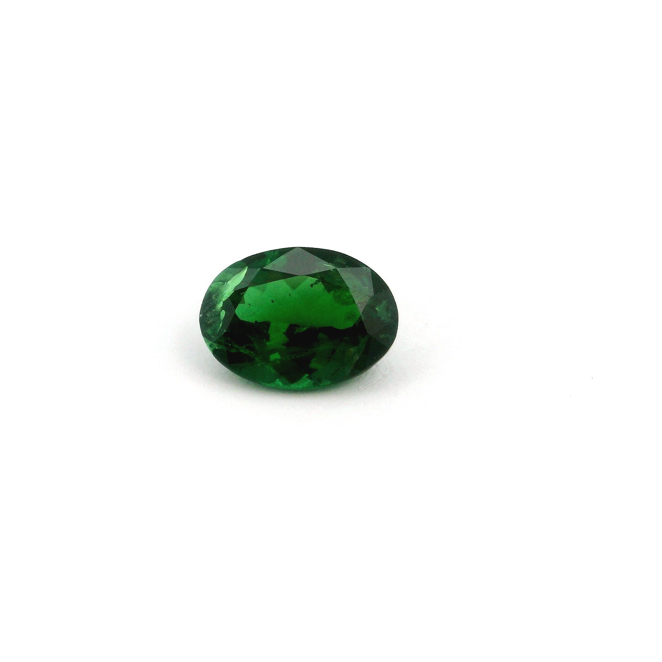 GARNET FACETED 1.09ct GREEN Deep Green SI KENYA NONE