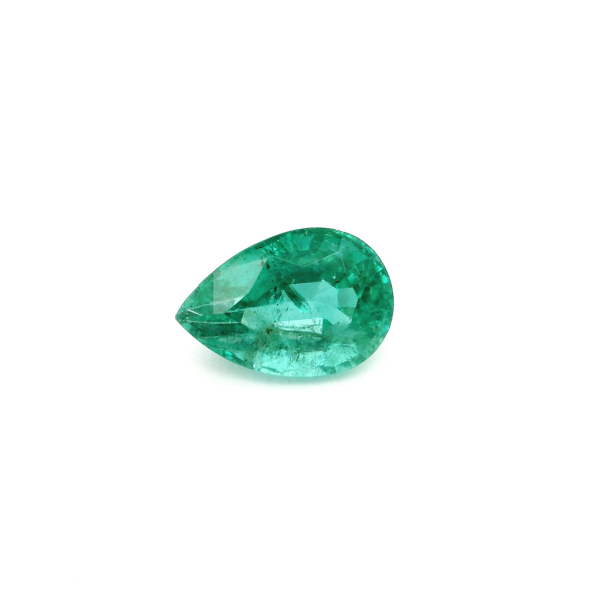 2.17 ct Pear Emerald
