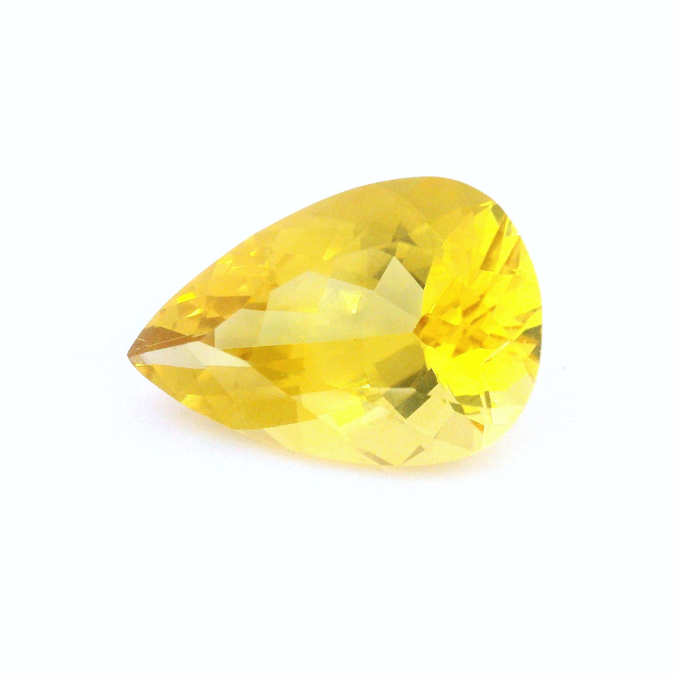 Heliodor 4,96 ct, żółty, szlif gruszka