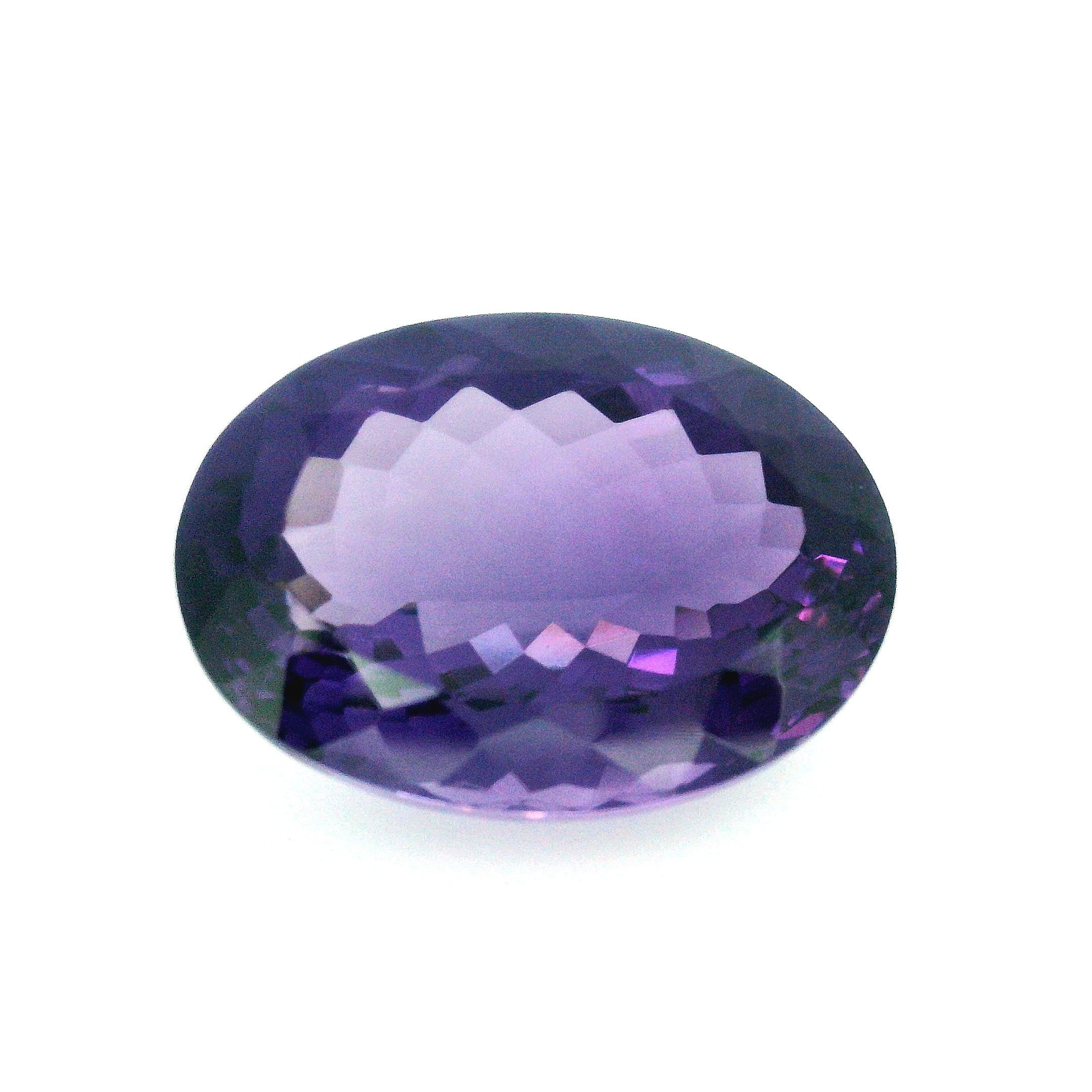 Ametyst 22,47 ct, purpurowy, szlif owalny