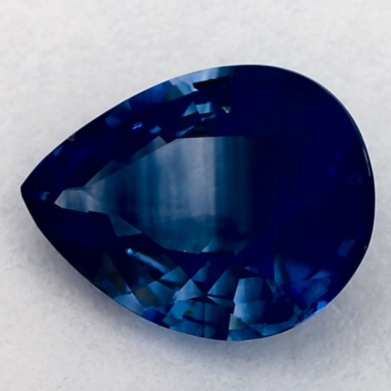 Szafir 1,09 ct, niebieski, szlif gruszka