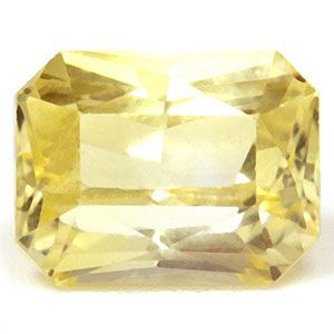 Szafir 1,60 ct, żółty, szlif szmaragdowy
