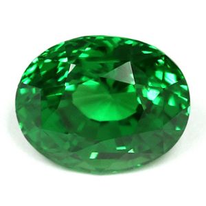 Granat 3,49 ct, zielony, szlif owalny