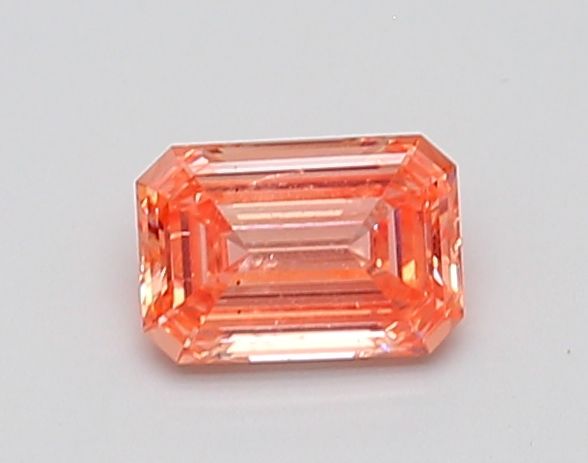 0.73 CT Fancy Intense Orangey Pink EMERALD