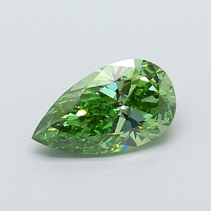 1.0 CT Fancy Vivid Green PEAR