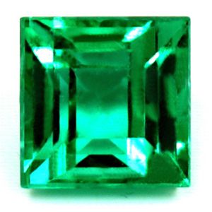 EMERALD Square 0.91ct GREEN EC FACETED