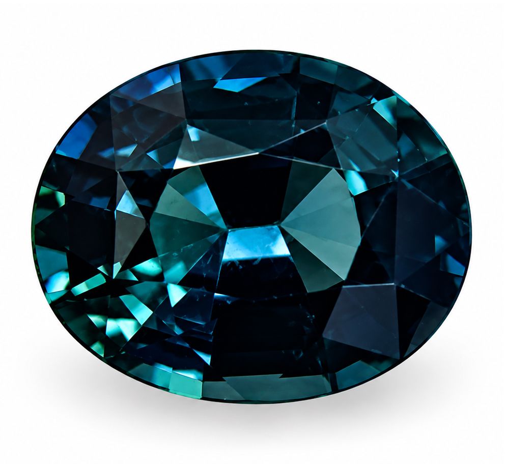 Szafir 2,04 ct, zielony, szlif owalny