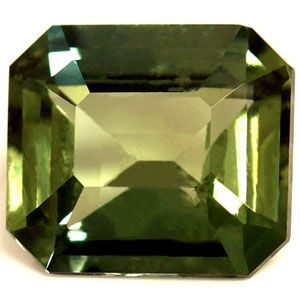 Szafir 1,21 ct, zielony, szlif szmaragdowy