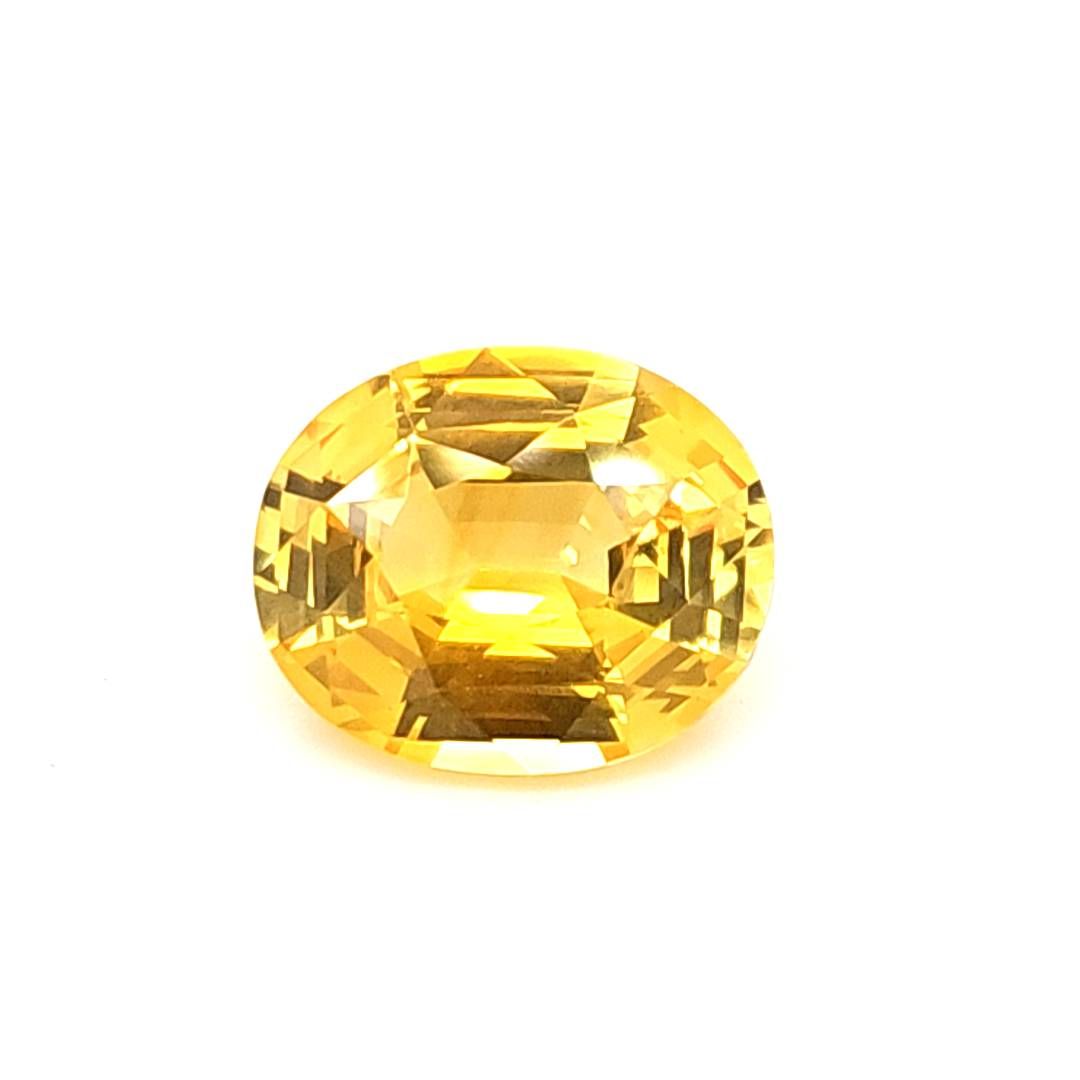 SAPPHIRE FACETED 6.03ct YELLOW Yellow EC SRILANKA HEATED