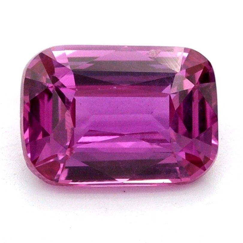Szafir 1,03 ct, różowy, szlif cushion