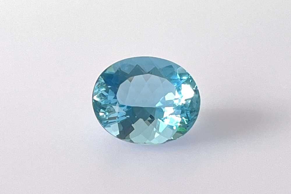 AQUAMARINE FACETED 4.45ct BLUE Vivid BLUE SI MOZAMBIQUE NONE