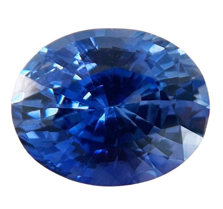 Szafir 4,13 ct, niebieski, szlif owalny