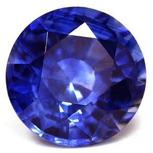 Szafir 1,07 ct, niebieski, szlif okrągły