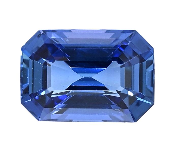 Szafir 1,11 ct, niebieski, szlif szmaragdowy